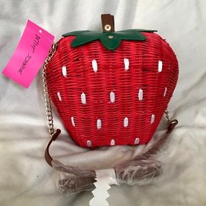 Betsy Johnson strawberry crossbody